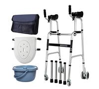 Andadores para personas mayores con reposabrazos, almohadilla de apoyo para caminar, altura ajustable, aleación de aluminio grueso, rehabilitación, auxiliar, ancianos, estrella de luz