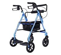 Andadores para personas mayores, ligero, plegable, de 4 ruedas, marco de aluminio con cesta de asiento, frenos de bloqueo, ayuda para caminar para ancianos, carrito de compras, andador con ruedas,