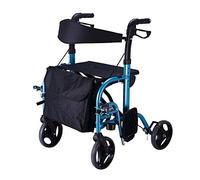 Andadores para personas mayores, ligero y compacto, 4 ruedas, altura ajustable, aluminio, con asiento, equipaje portátil, con bloqueo, andador de freno, ayuda de movilidad duradera, pequeño regalo