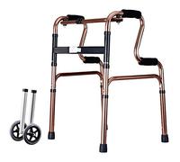 Andadores para personas mayores, ligeros y plegables para personas altas, asistencia de escalón de altura ajustable para interiores y exteriores, marrón, carga de 190 kg, ayuda de movilidad duradera,