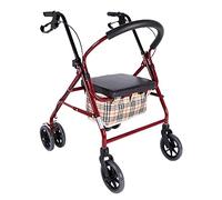 Andadores para personas mayores, plegable, ayuda de movilidad para caminar, andador, rodador, carrito de la compra con asiento y freno de mano, para personas mayores con discapacidad con ruedas,
