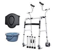 Andadores plegables Andadores ligeros para personas mayores Asistente de apoyo axilar Ayuda para discapacitados Andadores Andadores de interior para personas mayores Andador,D