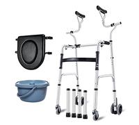 Andadores plegables con estructura for caminar, andadores ligeros for personas mayores, asistente de apoyo axilar, ayuda for discapacitados, andadores for interiores(G)