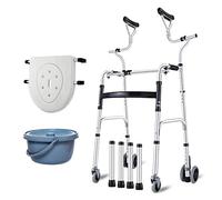 Andadores plegables con estructura for caminar, andadores ligeros for personas mayores, asistente de apoyo axilar, ayuda for discapacitados, andadores for interiores(F)