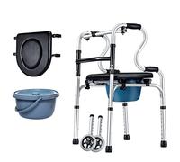 Andadores plegables con ruedas, Andador for caminar, altura ajustable for personas mayores en posición vertical for interiores