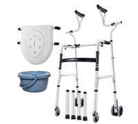 Andadores plegables con ruedas Andadores ligeros para personas mayores Asistente de apoyo axilar Ayuda para discapacitados Andadores Andadores de interior para personas mayores Andador,D