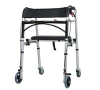 Andadores plegables con ruedas de aluminio for personas mayores y adultos, rehabilitación de pie, altura ajustable(Color4)