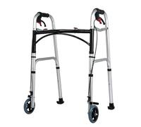 Andadores plegables con ruedas de aluminio for personas mayores y adultos, rehabilitación de pie, altura ajustable(Color1)