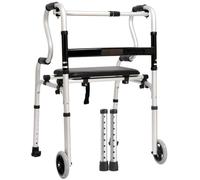 Andadores plegables for personas mayores con asiento, ligeros y de altura ajustable for personas mayores con discapacidad.
