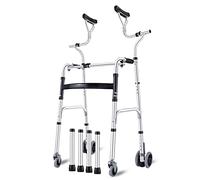 Andadores plegables ligeros para personas mayores, soporte axilar, asistente de discapacidad, andadores de interior, para personas mayores, marco de caminata, estrella C de luz