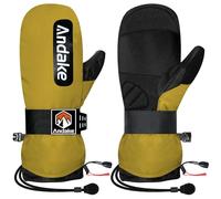 Andake Guantes de Esquí, Guantes de Invierno Cálidos e Impermeables a Prueba de Viento Mitones para Esquí Snowboard Viajes Senderismo y Deportes de Invierno al Aire Libre Amarillo Tierras