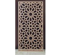 ANDALUCIART | Celosía Decorativa DM 120 x 60 cm - 5 mm + Marco | Celosía Árabe | Separador de Ambientes, Cuadro Mandala, Panel Decorativo Pared, Cabecero para Cama, Biombo.