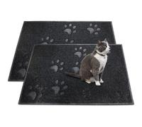 Andalus Gran Cat Litter Mat Pack of 2-Mat de caja de arena para gatos impermeable y fcil de limpiar para gatos para negro ms eficiente para atrapar