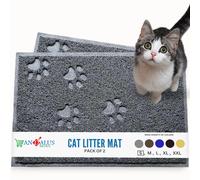 Andalus Small Cat Litter Mat Pack of 2-Mat de caja de arena para gatos impermeable y fcil de limpiar para gatos para grises de tojas de mascotas adi