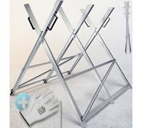 Andamio de madera plegable para sierra, para sierra, 150 kg, andamio de madera estable, andamio para motosierra, caballo de corte de madera, andamio de madera, metal galvanizado