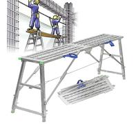 andamio, Plataforma de trabajo multiusos, andamio, escalera, taburete, banco for mejoras del hogar, lavado vehículos y mantenimiento, 200 cm(140cm)