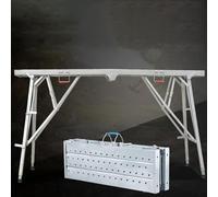 Andamio Plegable de Altura Ajustable, Plataforma de Trabajo portátil con Patas Antideslizantes para tareas seguras de Pintura, Limpieza y renovación del hogar.