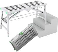 Andamio Plegable Multiusos con 40 cm de Ancho y 5 Niveles de Altura Ajustables para Trabajos de reforma y Mantenimiento del hogar.