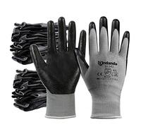 ANDANDA Guantes de Trabajo de Seguridad,proporcionan revestimiento antideslizante,revestimiento de nitrilo,excelente agarre,guantes protectores,para almacenamiento,logística,etc,Talla L,24 pares