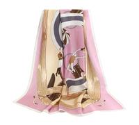 ANDANTINO Bufanda de seda de morera 100% pura de 35 pulgadas, pañuelo cuadrado grande y ligero, envoltura para el cabello para mujer, empaquetado de regalo, Rosa (Dusky Pink), Large