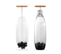 ANDARS Cepillo Biberones, 2 Pezzi Cepillo para Botellas de Cristal para Sodastream, 32, 5 x 9 cm Cepillo Limpia Botellas, con Mango de Madera, para Limpiar Botellas de Refresco, Botellas de Vidrio