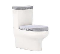 ANDARS Gris Oscuro Elástica Fundas Inodoro, Tapa Tanque Inodoro con Banda Elástica, Universal Cubierta de Inodoro, para Asientos de Inodoro y Tapas de Cisterna