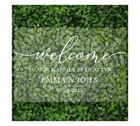 Andaz Press Custom Large Wedding Acrylic Sign 16 x 24 Inches Happily Ever After Personalized Sign Welcome Sign For Modern Wedding Theme