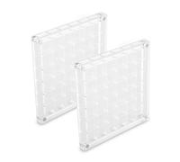 Andchi caja expositora magnética de 2 piezas con 36 rejillas, organizador transparente para conchas, diamantes, piedras preciosas, alfileres, monedas, estrellas de mar, recuerdos de playa