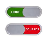 Andchi Set de 2 letreros LIBRE OCUPADA Letrero corredizo Letrero de auto-registro Letrero de puerta Letrero oficial de oficina