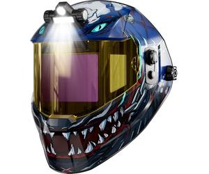 ANDELI Máscara soldar Auto-oscurecimiento LED - Visor panorámico 180°