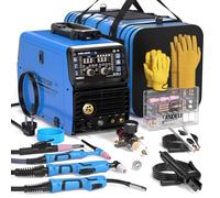 ANDELI MIG-205DP 8-en-1 Soldador Combinado Multproceso 230V - 205A MIG Pulsado/Gas MIG/TIG DC HF/Plasma/Hilo Tubular/Cold/Clean/Electrodo, IGBT, para Aluminio/Acero/Inox, Modelo 2026