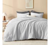 Andency Juego de edredón tamaño Queen, edredón Mullido súper Suave Gris Claro para Cama tamaño Queen, Juego de Ropa de Cama de Forro Polar cálido de Invierno de Piel sintética, Juego de Cama de Felpa