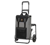 ANDERSEN Carro de la compra Confort Senta 2.0 gris 49 L carro de la compra, elegante, impermeable, plegable, con asiento, multifuncional