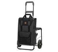 ANDERSEN Carro de la compra Confort Senta 2.0 negro 49 L carro de la compra, elegante, impermeable, plegable, con asiento, multifuncional