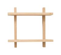 Andersen Furniture Estante de pared Treat doble Roble. 34×12×34 cm