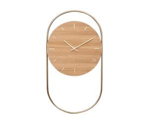 Andersen Furniture Reloj de pared A-Wall 41x76 cm Oak-brass