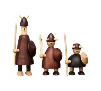 Andersen Furniture Set de 3 figuras de madera The vikings of Denmark Stained beech