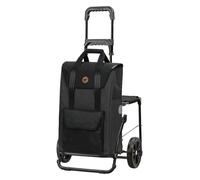 ANDERSEN Carro de la compra Confort Senta 2.0 negro 49 L carro de la compra, elegante, impermeable, plegable, con asiento, multifuncional