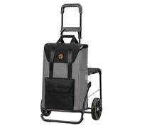 ANDERSEN Carro de la compra Confort Senta 2.0 gris 49 L carro de la compra, elegante, impermeable, plegable, con asiento, multifuncional