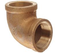 Anderson Metals Brass Pipe Fitting, 90 Degree codo, NPT hembra, 1/4", 1