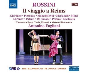 Anderzhanov, Baurzhan; Cantó, Guiomar; Cardoso, Carlos; Chuprinova, Olesya Berman; D'Agosto, Annalisa; Giordano, Laura; Marianelli, Alessandra; Mchedlishvili, Sofia; Mihai, Bogdan; Mironov, Maxim; Myshketa, Gezim; Osterc, Lucas Somoza; Palazzi, Mirco; Pizzolato, Marianna; Praticò, Bruno; Sargsyan, Artavazd; Simone, Bruno de; Watanabe, Yasushi - ROSSINI, G.: Il viaggio a Reims [Opera] (L. Giordano, Pizzolato, Mchedlishvili, Poznań Camerata Bach Choir, Virtuosi Brunensis, Fogliani)