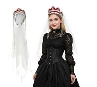 ANDHOM Sombrero de Ana Bolena con capucha Tudor a dos aguas, tocado isabelino renacentista para fiesta de cosplay, Halloween, carnaval, caballero, festival, accesorio de disfraz