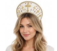ANDHOM Tocado con capucha francesa Tudor estilo renacentista Ana Bolena para mujer, accesorio de disfraz medieval isabelino para cosplay, LARP y recreación histórica