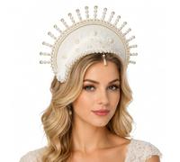 ANDHOM Tocado con capucha francesa Tudor estilo renacentista Ana Bolena para mujer, accesorio de disfraz medieval isabelino para cosplay, LARP y recreación histórica