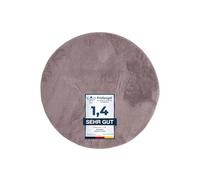 andiamo Alfombra Arezzo para salón Comedor fácil de Limpiar, Elegante, acogedora, Monocolor, 67 cm, Redonda, Lavanda