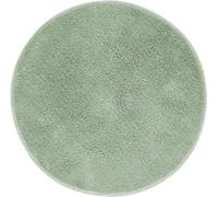 Andiamo Alfombra de Baño Antideslizante Florida - Suave y Esponjosa, Lavable, 60 cm Redonda, Color Salvia