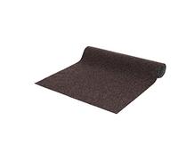 andiamo Alfombra de césped Exterior Permeable, césped Artificial Resistente a la Intemperie, Botones de Drenaje, Resistente a los Rayos UV, para balcón y jardín, Color: marrón, tamaño: 133 x 300 cm
