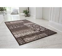 andiamo Alfombra de diseño de Pelo Corto, Resistente, Ornamental, Color Topo, 160 x 230 cm