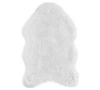 andiamo Alfombra de Pelo sintético Alpa acogedora Alfombra de Pelo de 35 mm de Altura del Pelo Suave y esponjosa, Color Blanco, 50 x 80 cm