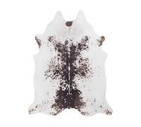andiamo Alfombra Vaca Amarillo, de Piel sintética, impresión fotográfica, 125 x 155 cm, Color Blanco y marrón, poliéster